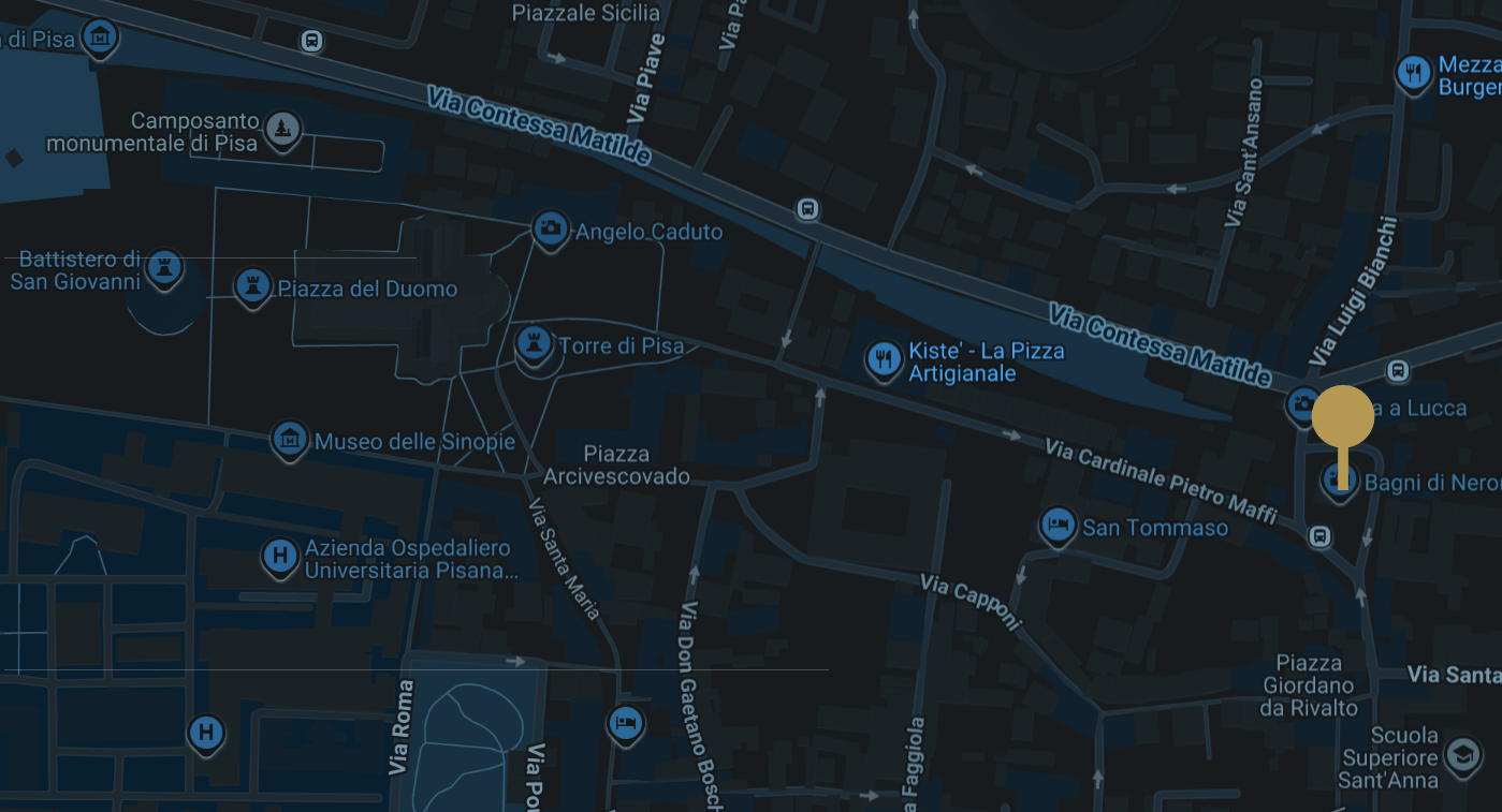 Map to Bagni di Nerone, Pisa, Italy